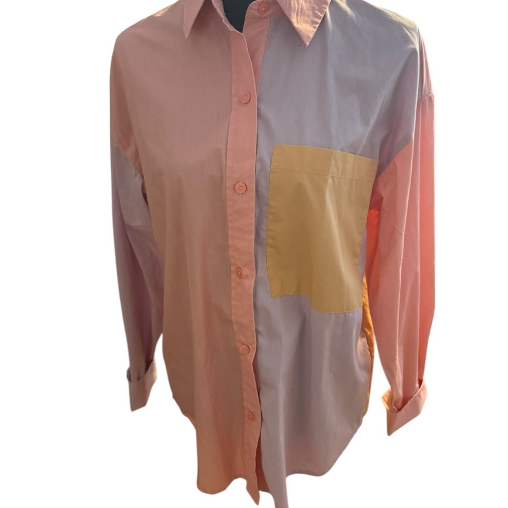 Abercrombie & Fitch Peach Button-Up Shirt nwt women XS